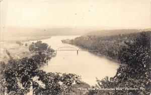 Hollister Missouri~View from Presbyterian Hill~Bridge Across River~c1910 RPPC