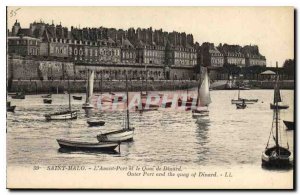 Old Postcard Saint Malo L'Avant Port and Quai de Dinard