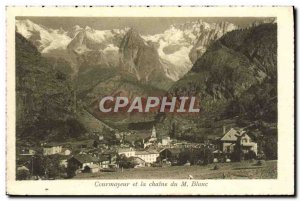 Old Postcard Courmayeur and La Chaine De M White