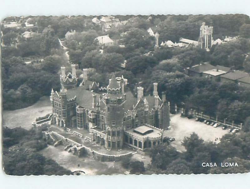 1950 rppc CASA LOMA AERIAL VIEW Toronto Ontario ON HM4251