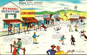 Kansas Dodge City Front Street 1965