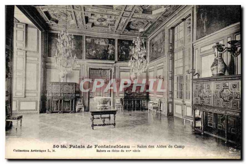 Postcard Old Palace of Fontainebleau Camp Helpers Salon