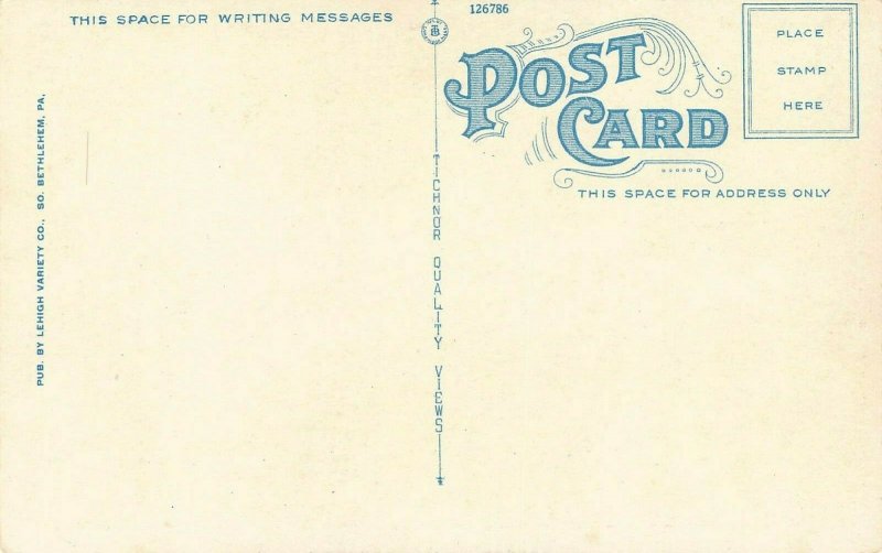 LP35 Bethlehem Pennsylvania Postcard Civil War Monument 