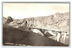 RPPC Real Photo of Approach Drive to Coolidge Dam AZ c1950's Postcard I4