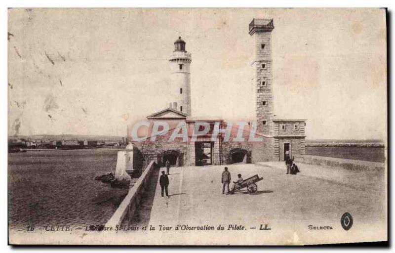 Postcard Old Lighthouse This lighthouse St. Louis and the tower & # 39observa...