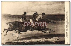 Old Postcard Musee Du Louvre French School Equestrian Gericault The race Hors...