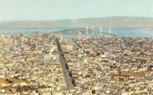 View of San Francisco from Twin Peaks - California Vintage Postcard