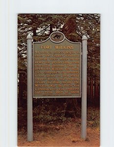 Postcard Sign in Fort Wilkins State Park Copper Harbor Michigan USA