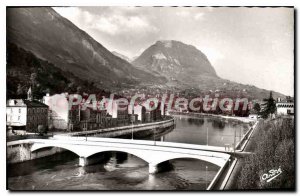 Postcard Grenoble Old Bridge On The Citadel
