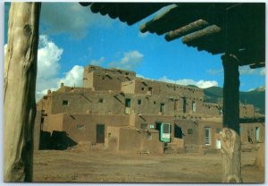 Postcard - Taos Pueblo Indian Dwellings - Taos, New Mexico