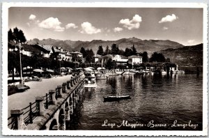 1950's Lago Maggiore - Baveno Lungo Layo Italy Real Photo RPPC Posted Postcard