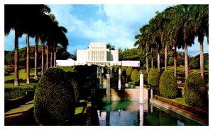 Latter Day Saints Hawaiian Temple on the island of Oahu at BYU Hawaii Postcard