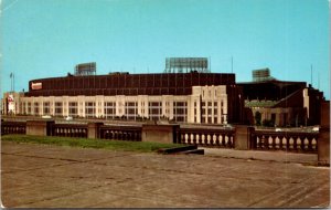 Postcard Municipal Stadium from Mall in Cleveland, Ohio Indians Browns