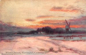 Winter Sunset, Harrington Canterbury United Kingdom, Great Britain, England W...