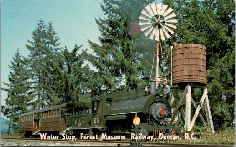 Locomotive Cowichan Valley Forest Museum Duncan BC Unused Vintage Postcard E31