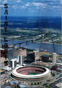 ST LOUIS CARDINALS Busch Stadium Aerial View POSTCARD Missouri CF5
