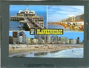 BELGIUM West Flanders BLANKENBERGE POSTCARD GROETEN BONJO...