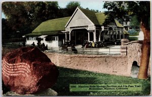 Soda Springs Pavilion Ang Ute Pass Monument Manitou Colorado CO Postcard