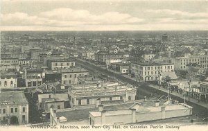 Postcard C-1910 Canada Winnipeg Manitoba City Hall Railroad 23-12361