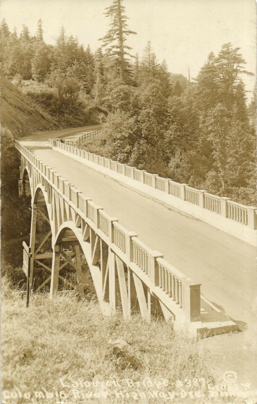 PC CPA US, OREGON, COLUMBIA RIVER HIGHWAY, VINTAGE REAL PHOTO POSTCARD (b8196)