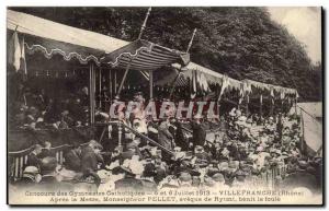 Old Postcard Contest Catholic gymnasts 5 and 6 July 1913 Villefranche TOP