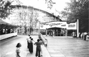 J66/ Cleveland Ohio RPPC Postcard REPRINT Puritas Springs Amusement Coaster 115