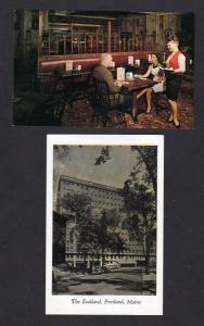 ME Lot 2 Eastland Hotel Portland Maine Postcards Dunfey Family Carte Postale