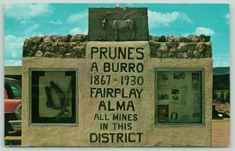 Fairplay Colorado~Monument to Prunes A Burro~Mining~1960s 