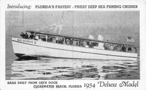 Clearwater Beach, FL Fishing Boat MISS BUCKEYE III 1954 Model Vintage Postcard