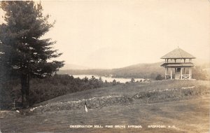 H74/ Spofford New Hampshire RPPC Postcard c10 Observation Hill Pine Grove 105