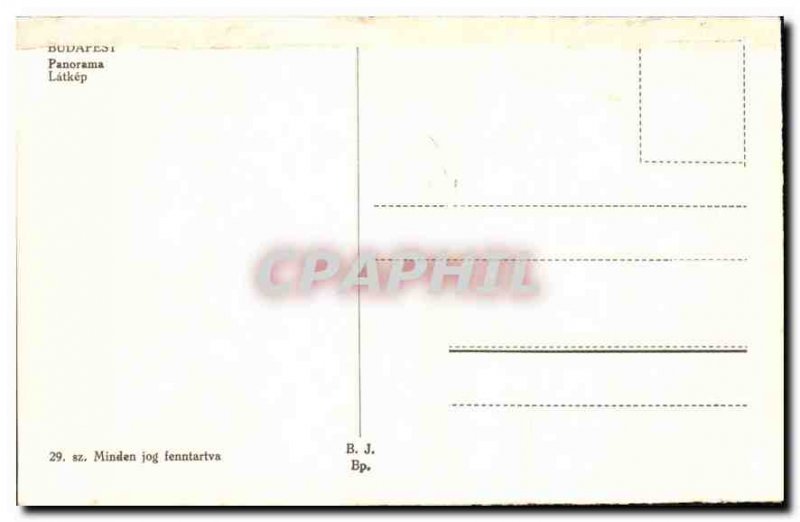 Old Postcard Budapest Panorama