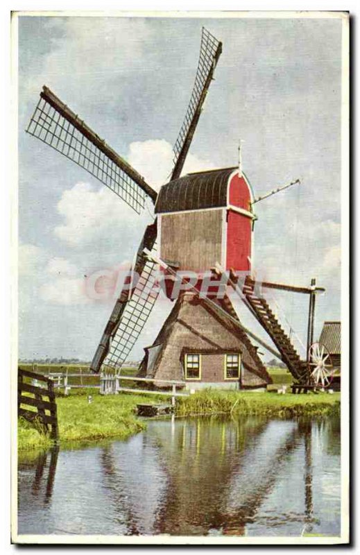 Postcard Old Windmill Holland