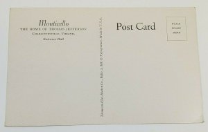 3 set Thomas Jefferson MONTICELLO Charlottesville Virginia Typogravure Postcards