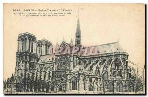 Old Postcard Paris Notre Dame the apse