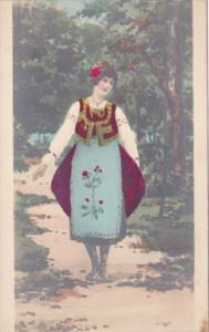 Serbia Local Woman In Typical Costume