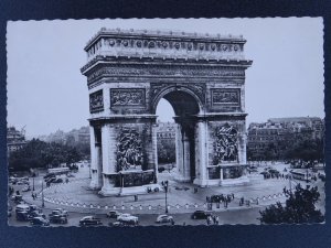 France Paris LA PLACE DE l'ETOILE / ARC DE TRIOMPHE c1950s RP Postcard by E.R.