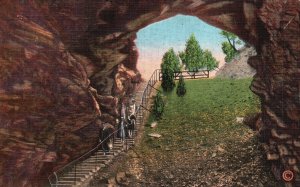 Vintage Postcard 1930's Mammoth Cave Entrance National Park Old Kentucky KY