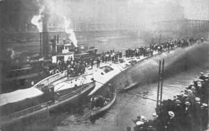 EASTLAND SHIP DISASTER SOUTH SIDE OF RIVER CHICAGO ILLINOIS POSTCARD (1915)