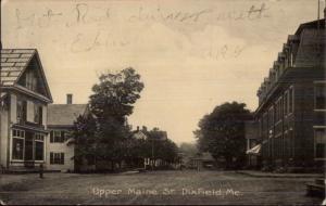 Dixfield ME Upper Maine St. c1910 Postcard