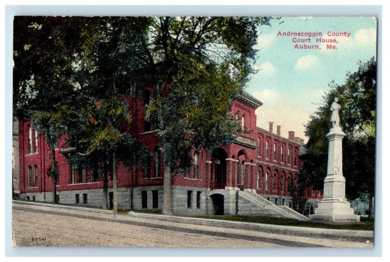 c1910s Androscoggin County Court House, Auburn Maine ME Antique Postcard