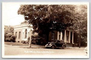 Kendallville IN Indiana Post Office Old Car Mail Box RPPC Photo Postcard J36