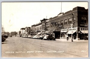 Creston IA Bradley's Tavern~Palm's Café~Hotel Sidney~Loaded Coca-Cola Truck RPPC