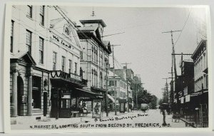 FREDERICK MD N Market St Looking South From Second Early View Repro Postcard Q15