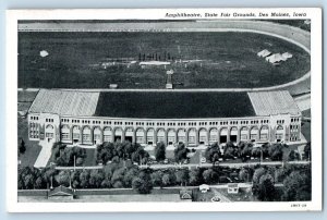 Des Moines Iowa IA Postcard Aerial View Of Amphiteatre State Fair Grounds c1960