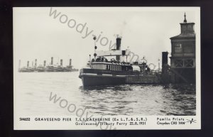 f2132 - Gravesend/Tilbury Ferry - Catherine - back in 1931 - Pamlin postcard