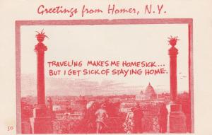 Greetings from Homer NY, New York - Homesick or Sick of Staying Home