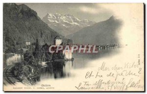 Old Postcard Chillon and Dent du Midi