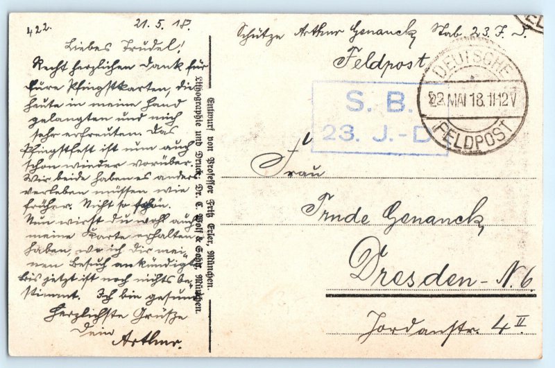 WWI German Pilot Postcard