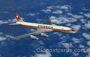 Swiss Air Douglas DC-8 Airplane, Airport Unused 