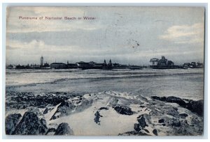 1908 Panorama Nantasket Beach Winter Exterior Sea Boston Massachusetts Postcard